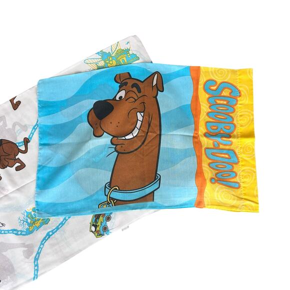 Vintage 1998 Hanna Barbera Bibb Company Scooby Doo Sheets Pillowcase - Picture 3 of 10